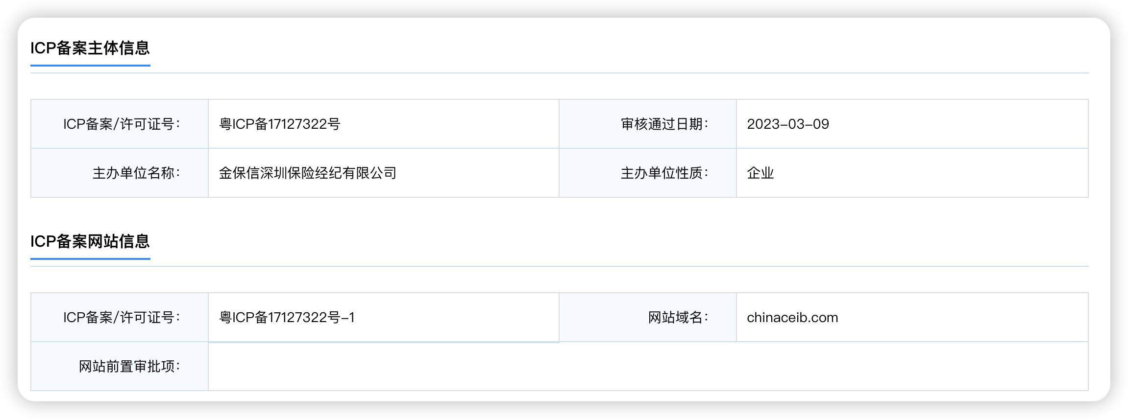 工业和信息化部备案